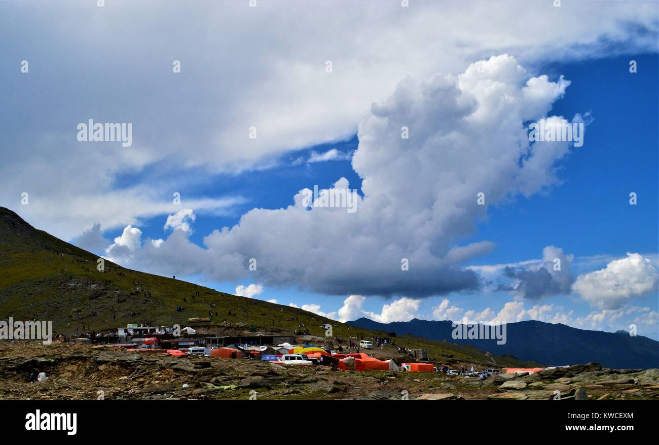 Beautiful Picnic point Babusar Top Near Naran Pakistan Stock Photo