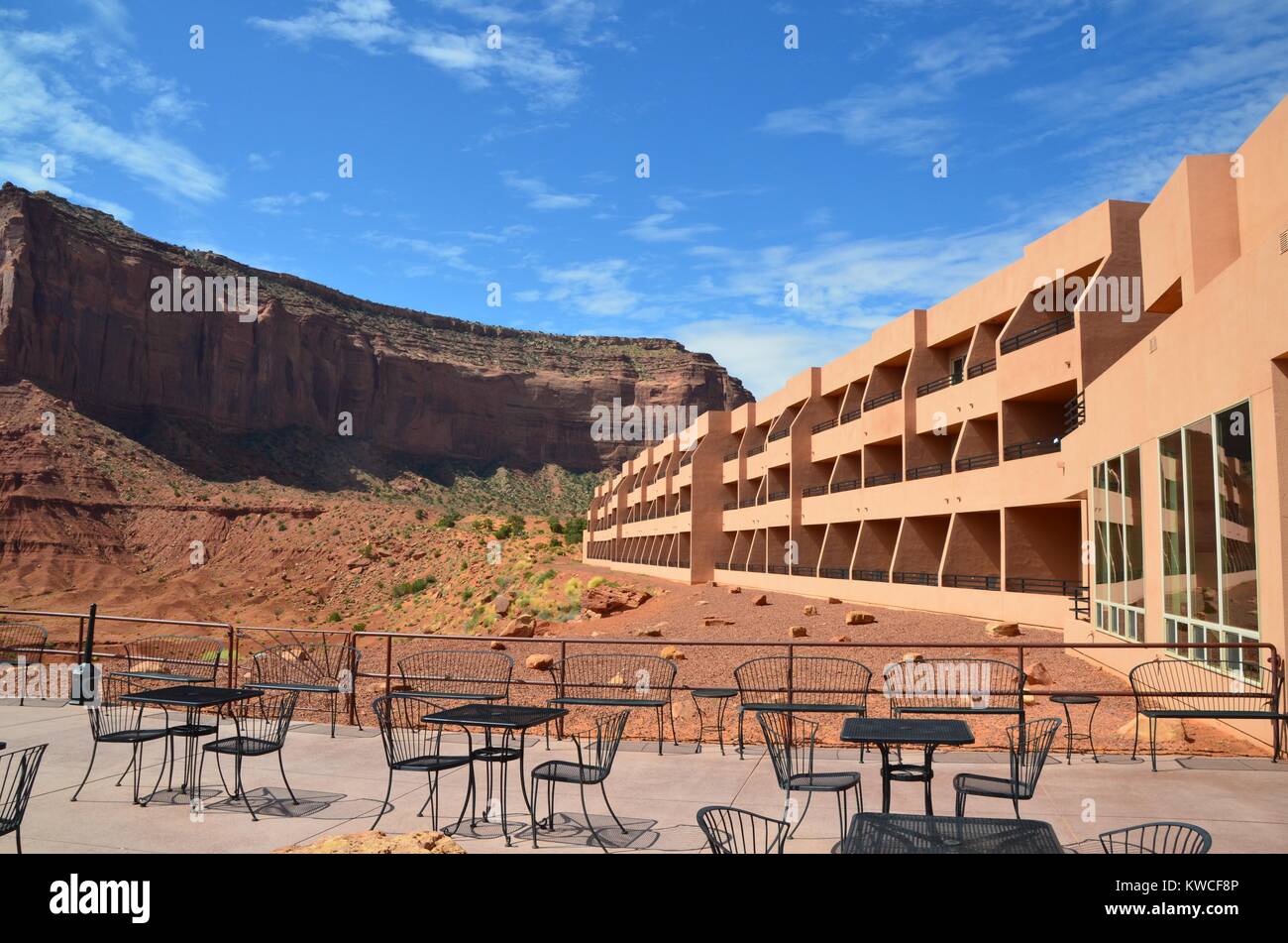 the view hotel monument valley; navajo indian owned and run Stock Photo