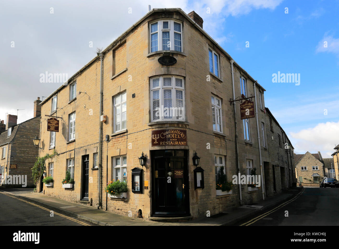 Candlesticks restaurant, market town of Stamford, Lincolnshire