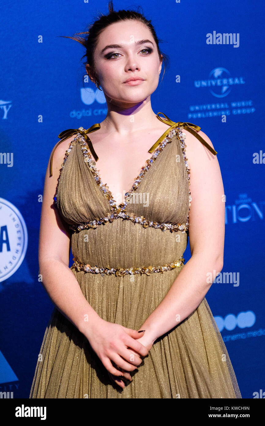 Florence Pugh at British Independent Film Awards on Sunday 10 December 2017 held at Old Billingsgate Market, London. Pictured: Florence Pugh. Stock Photo