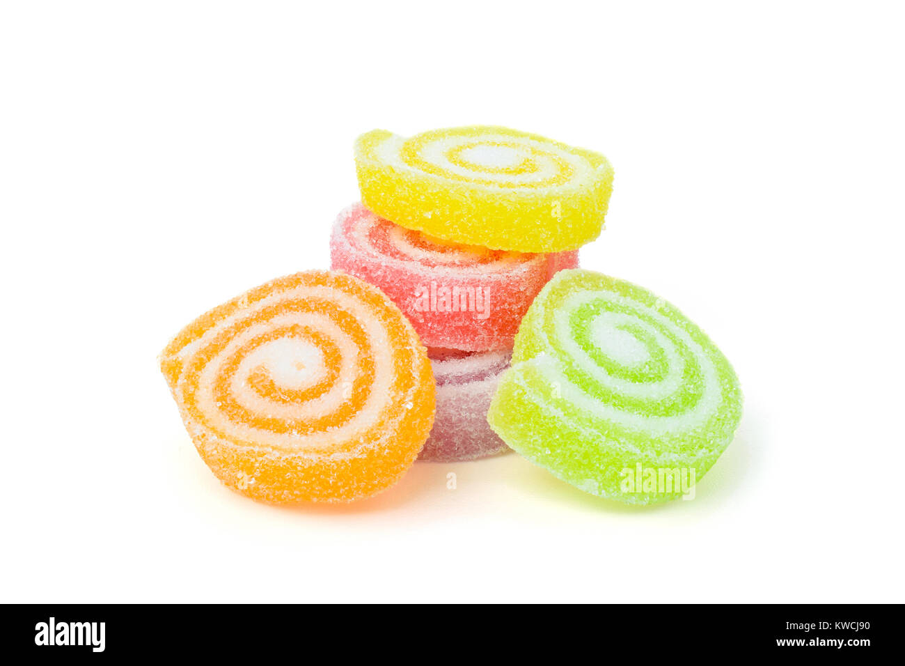 jelly sugar candies isolated on a white background Stock Photo - Alamy