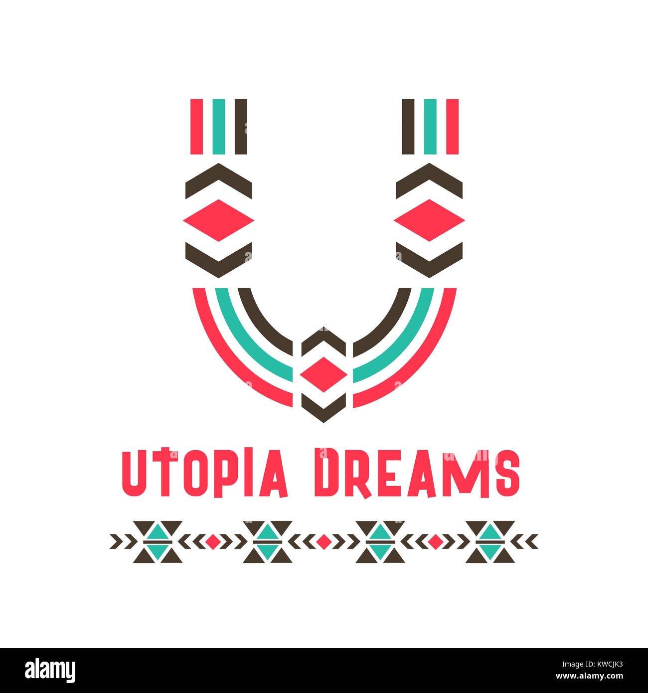 Utopia dreams logo Stock Vector