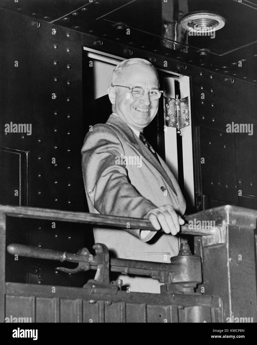 President Harry Truman during his whistle stop campaign in 1948
