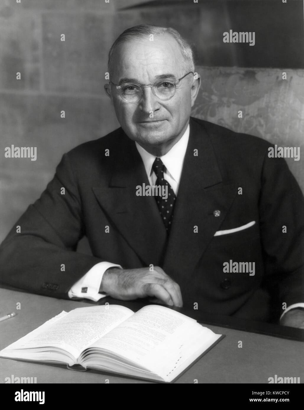 Harry Truman, President of U.S. in 1952. - (BSLOC 2014 15 8) Stock Photo