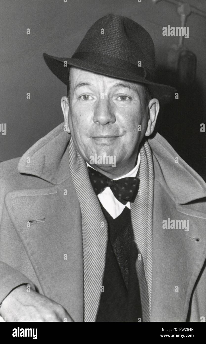 Noel Coward, English playwright, composer, director, and actor in 1949. - (BSLOC 2014 17 193) Stock Photo