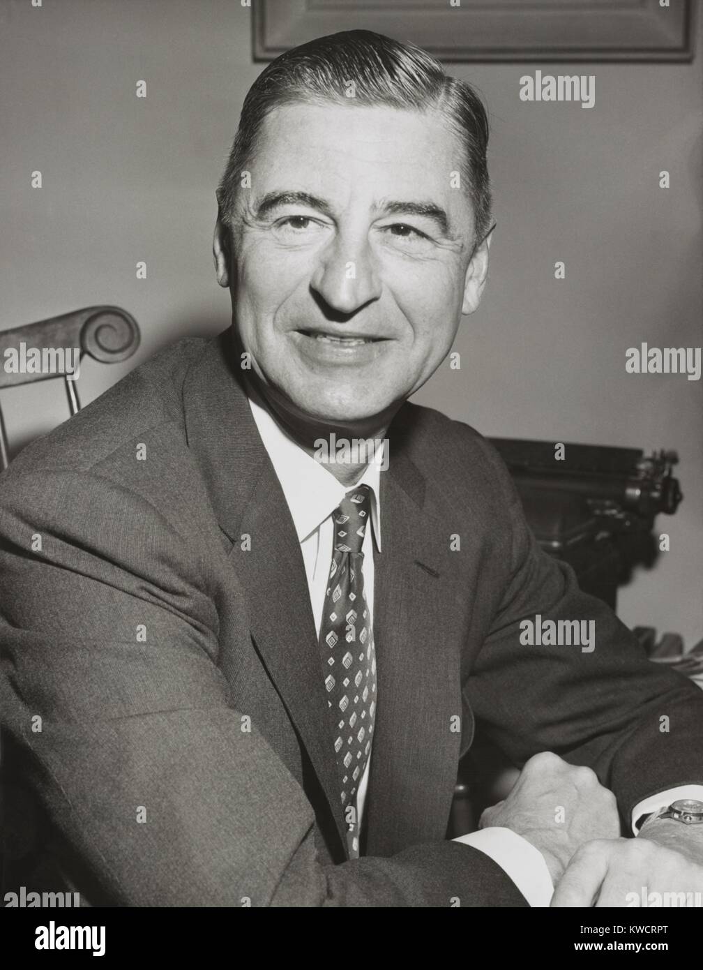 Children's author and illustrator, Ted Geisel, better known by his pseudonym, Dr. Seuss. April 4, 1957 - (BSLOC 2015 1 28) Stock Photo