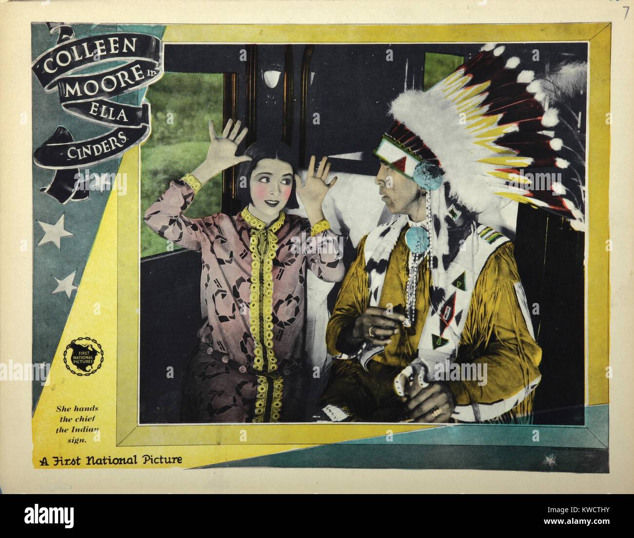 ELLA CINDERS, from left Colleen Moore, Chief Yowlachie, 1926 Stock