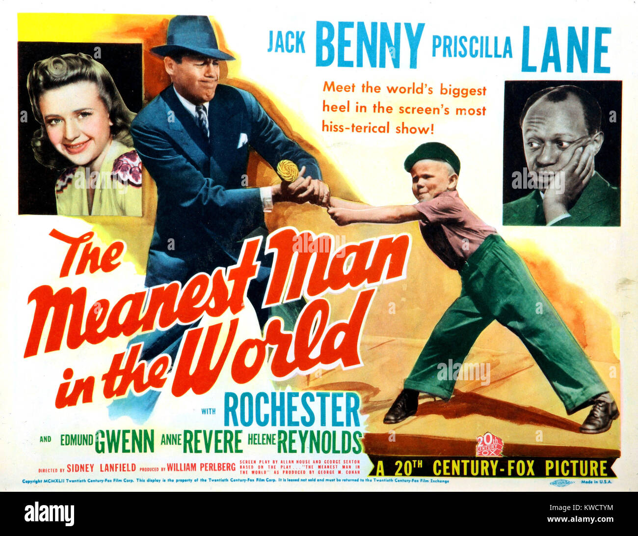 THE MEANEST MAN IN THE WORLD, from left: Priscilla Lane, Jack Benny ...