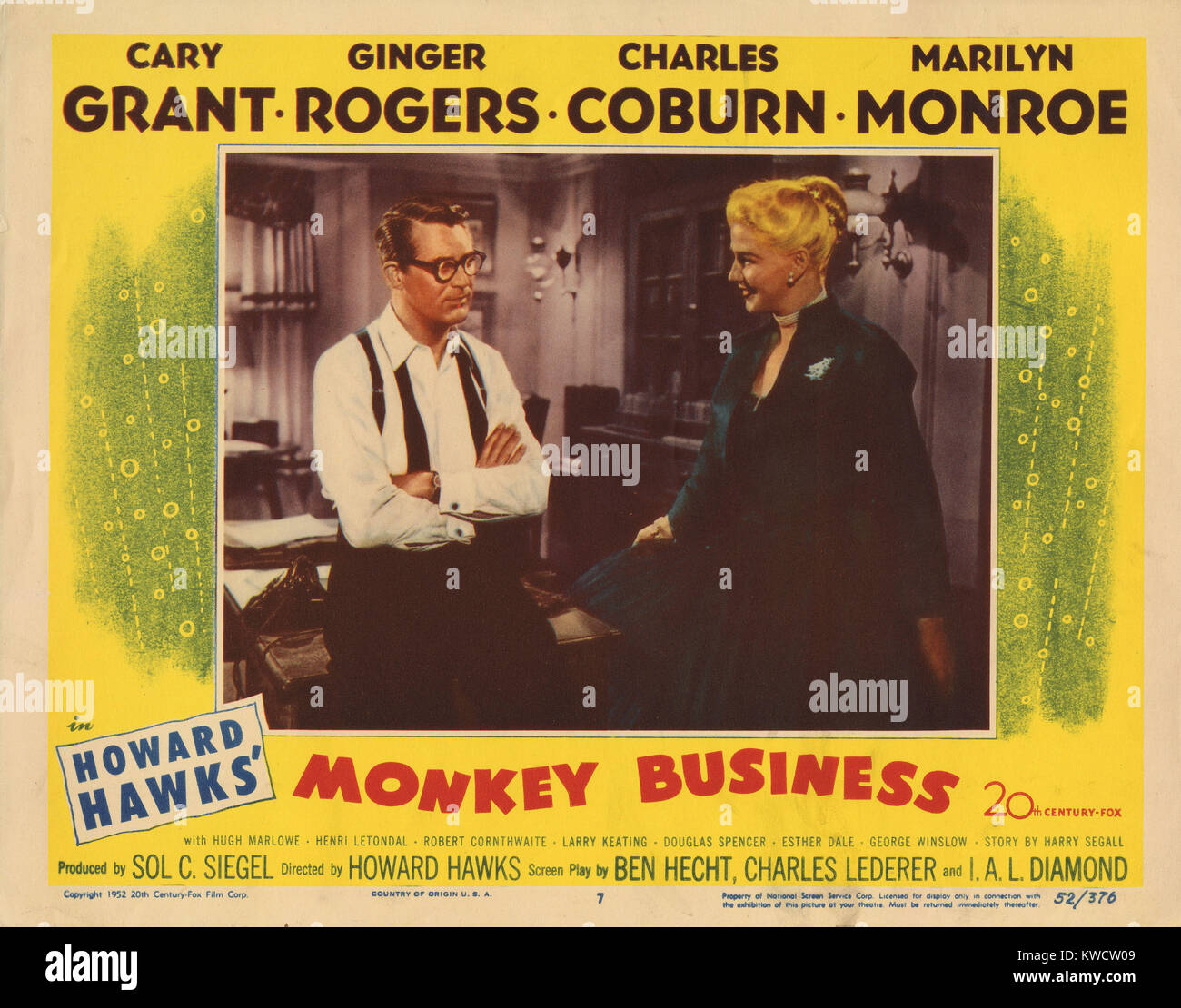 MONKEY BUSINESS, from leftCary Grant, Ginger Rogers, 1952 Stock Photo