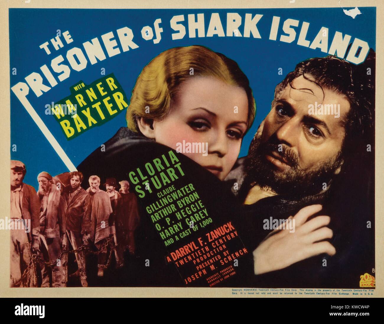 THE PRISONER OF SHARK ISLAND, from left: Gloria Stuart, Warner Baxter ...