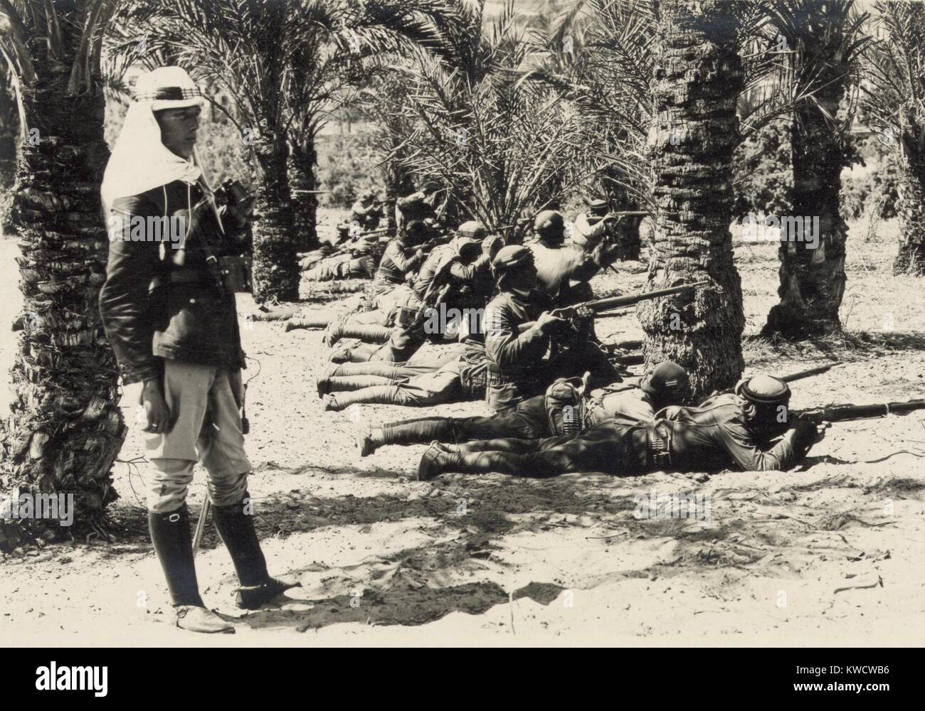 World War 1 in the Middle East. Katia east of the Suez Canal in the Sinai was the site of fighting in 1915 and 1916 when Turkish forces advised by German Kress von Kressenstein threatened the Suez canal, which was successfully defended by British Empire forces. (BSLOC 2013 1 56) Stock Photo