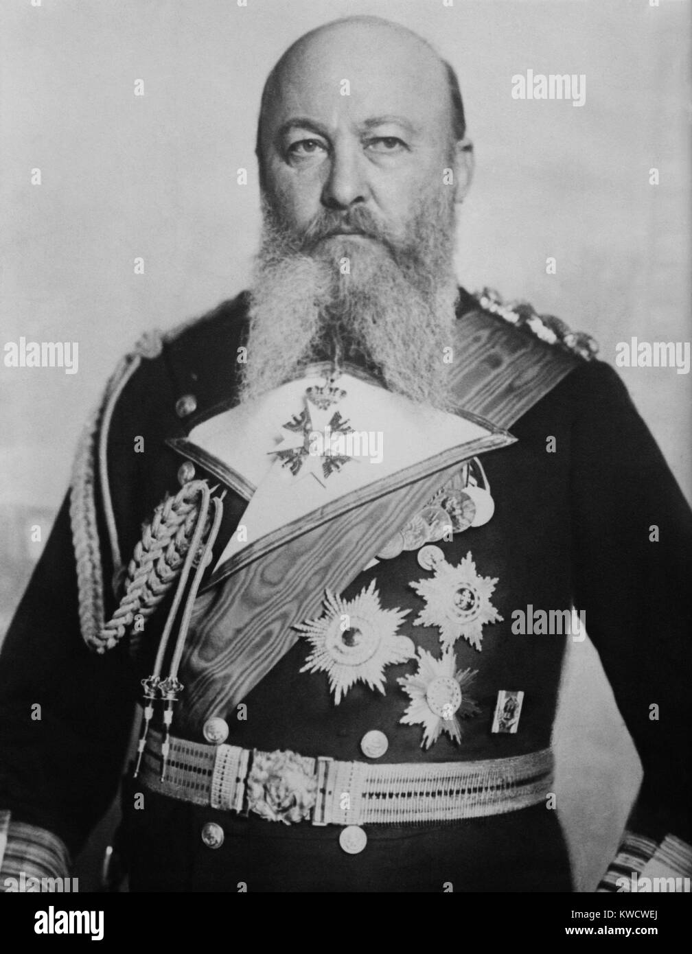Admiral Alfred von Tirpitz, c. 1915, enlarged the German Navy to a strength that threatened Britain. The British-German naval arms race is considered one of the causes of World War 1 (BSLOC 2017 1 10) Stock Photo