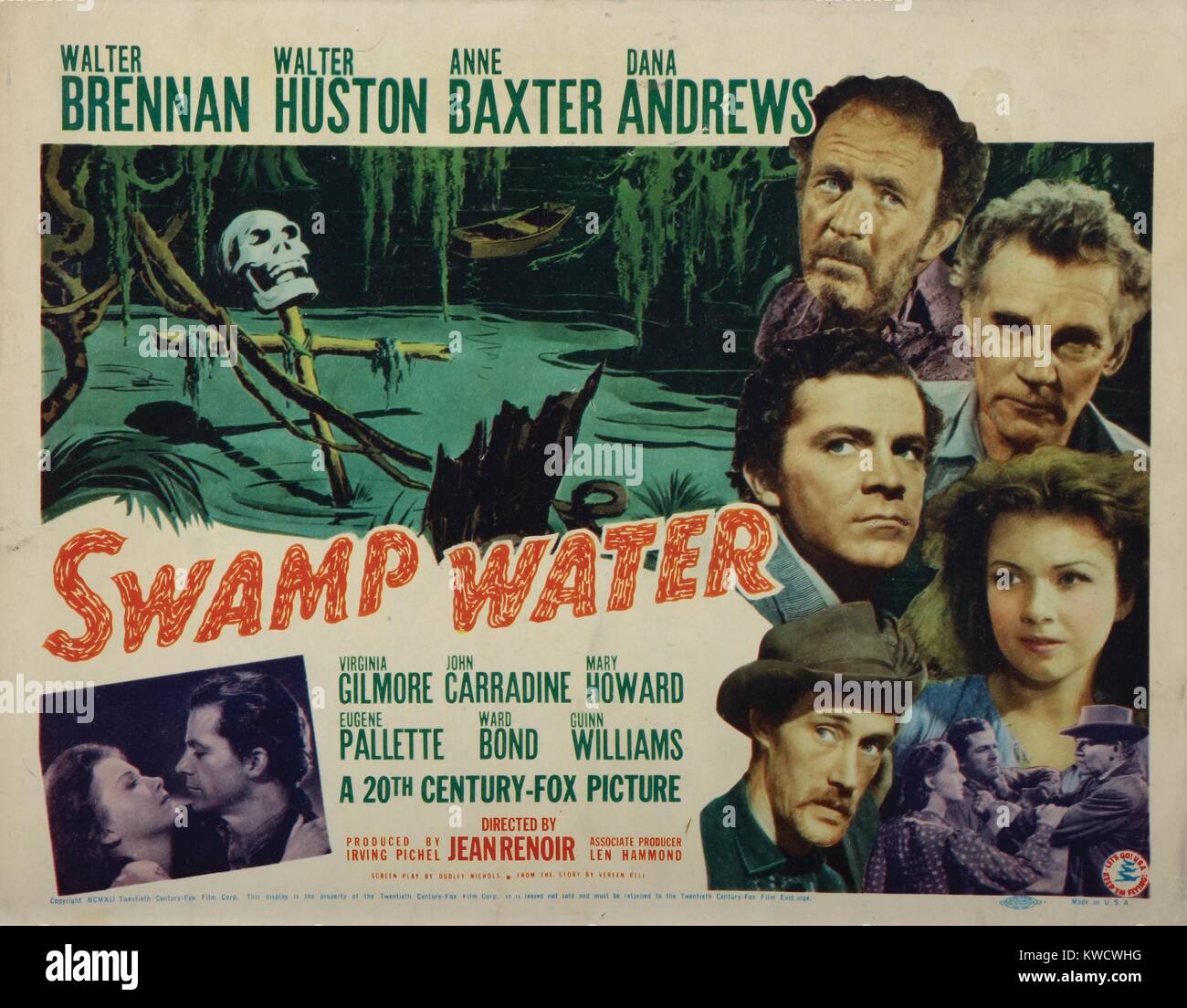 SWAMP WATER, right, from top: Walter Brennan, Walter Huston, Dana Andrews, Anne Baxter, John Carradine, 1941, TM & Copyright © 20th Century Fox Film Corp./courtesy Everett Collection Stock Photo