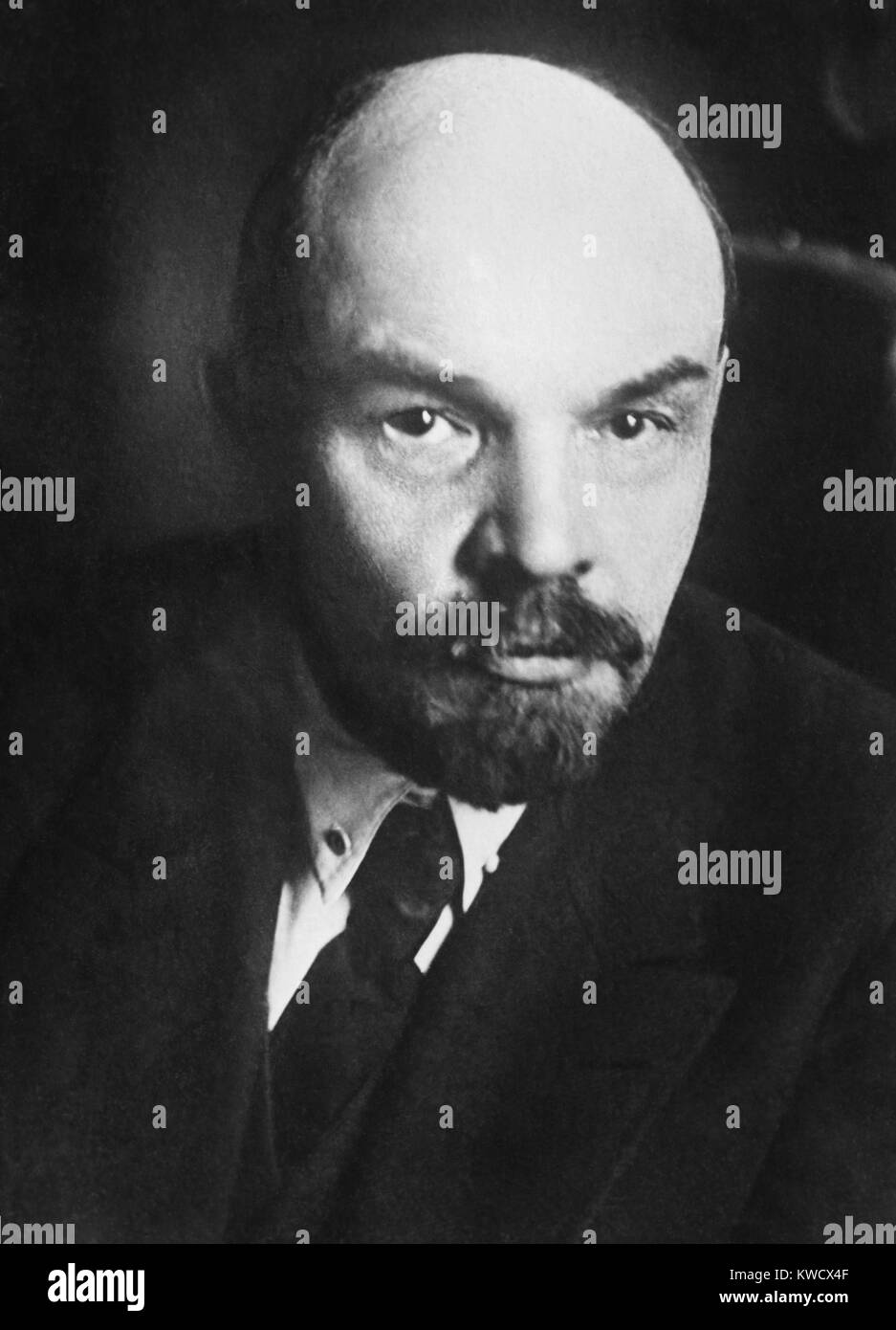 Vladimir Ilyich Ulyanov Lenin, head of government of the Soviet Union, 1919. His government faced civil war and famines as they began to build their socialist society (BSLOC 2017 2 16) Stock Photo