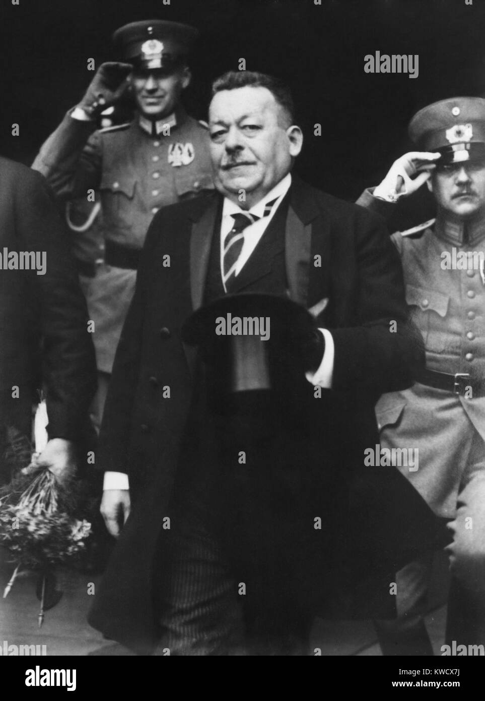 Friedrich Ebert, German politician and leader of the Social Democratic Party during WW1. After the war he played a critical role in the German Revolution and emerged as President of Germany from 1919 until his death in 1925 (BSLOC 2017 2 59) Stock Photo
