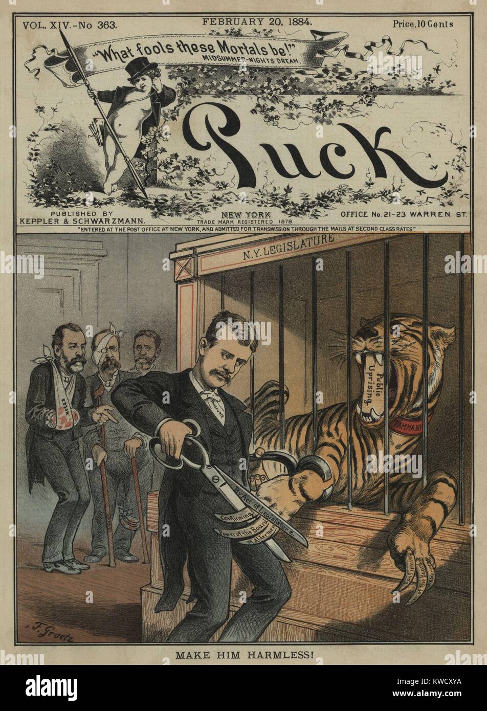 Theodore Roosevelt como dos caras de una pieza de juego de Ajedrez Jano, en  PUCK Mag. Cartoon, 9 de noviembre de 1910. A la izquierda está el Roosevelt  National Salvador; a la