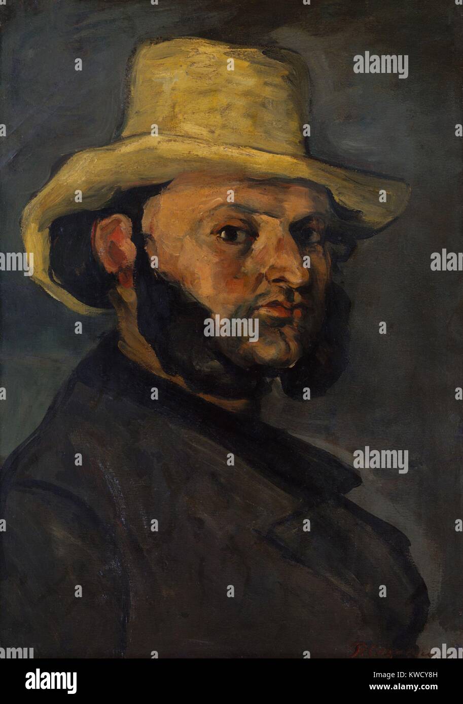 Gustave Boyer, by Paul Cezanne, 1870-71, French Post-Impressionist painting, oil on canvas. This is a portrait of the artists boyhood friend, Gustave Boyer, a lawyer (BSLOC 2017 5 15) Stock Photo