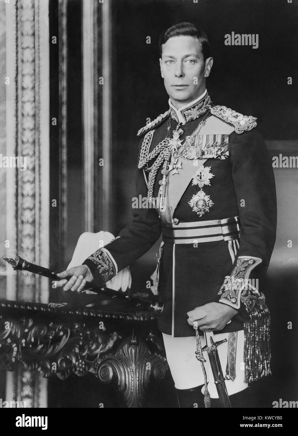 King George VI of Britain, shortly before his coronation in May 1937 (BSLOC 2017 1 89) Stock Photo