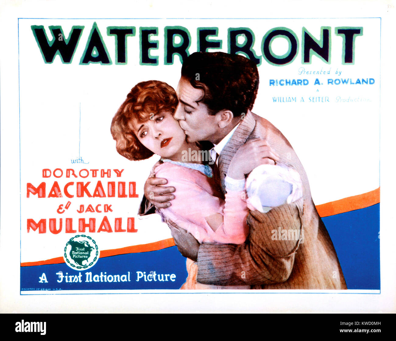WATERFRONT, US poster, from left: Dorothy Mackaill, Jack Mulhall, 1928 Stock Photo
