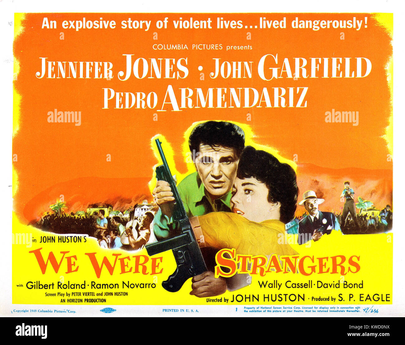 Were Strangers WE WERE STRANGERS, John Garfield, Jennifer Jones, 1949 Stock Photo - Alamy