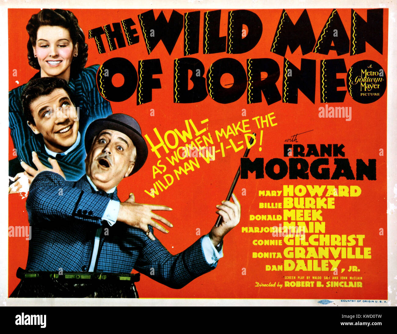 THE WILD MAN OF BORNEO, US poster, from top: Mary Howard, Dan Dailey, Frank Morgan, 1941 Stock Photo