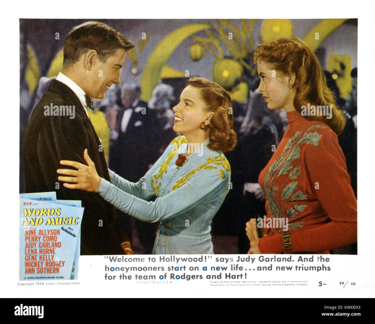 Words And Music Us Lobbycard From Left Tom Drake Judy Garland