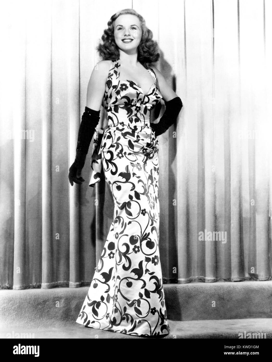 Evening gown 1940s hi-res stock 