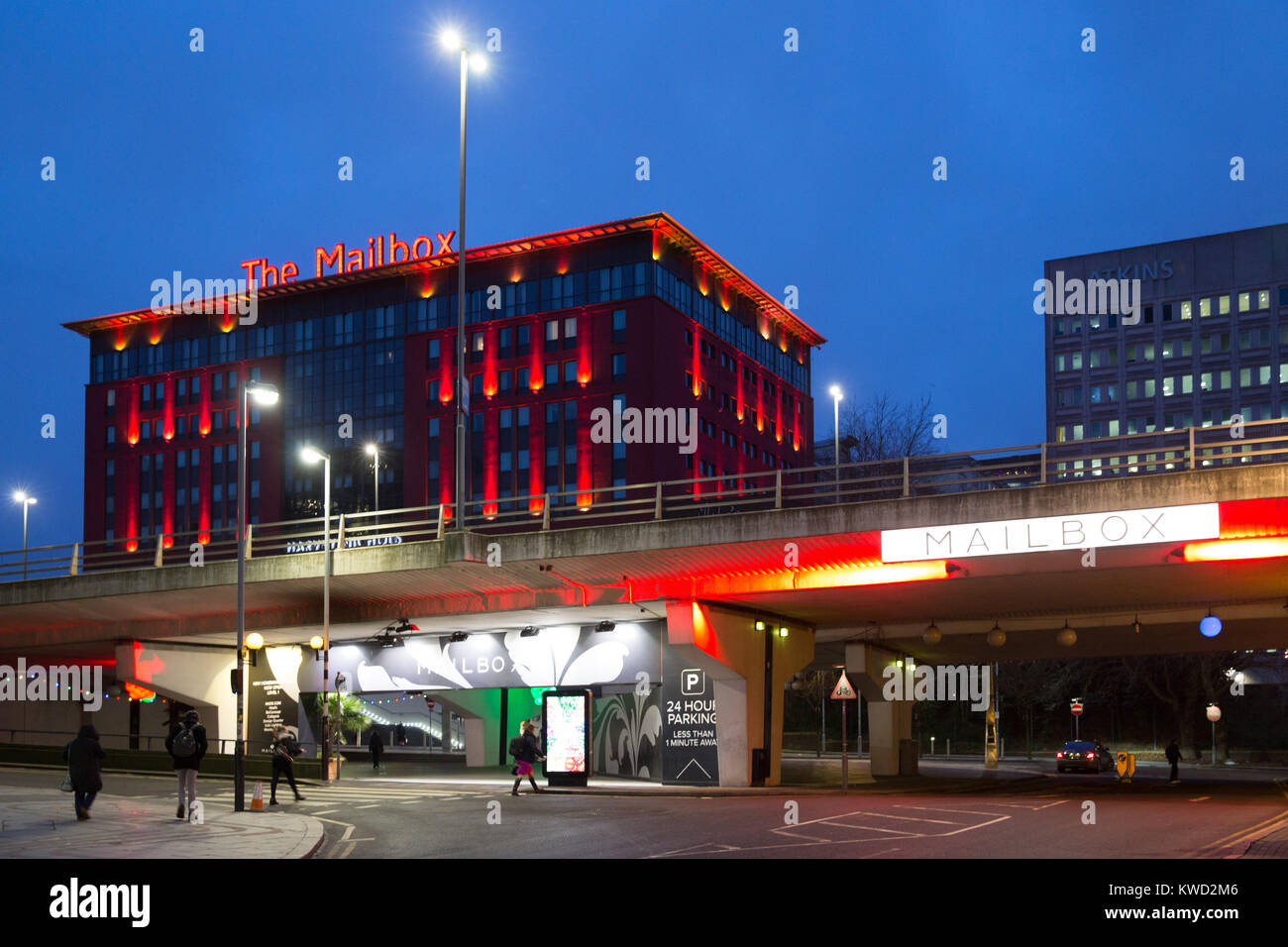 The Mailbox, Birmingham. Pictured from Navigation Street just before