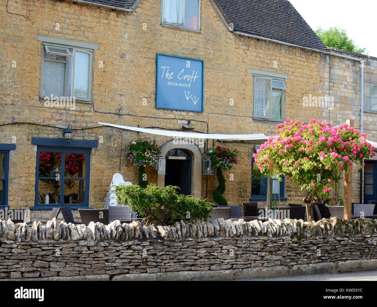The croft restaurant, Bourton on the water, Cotswolds, UK Stock Photo
