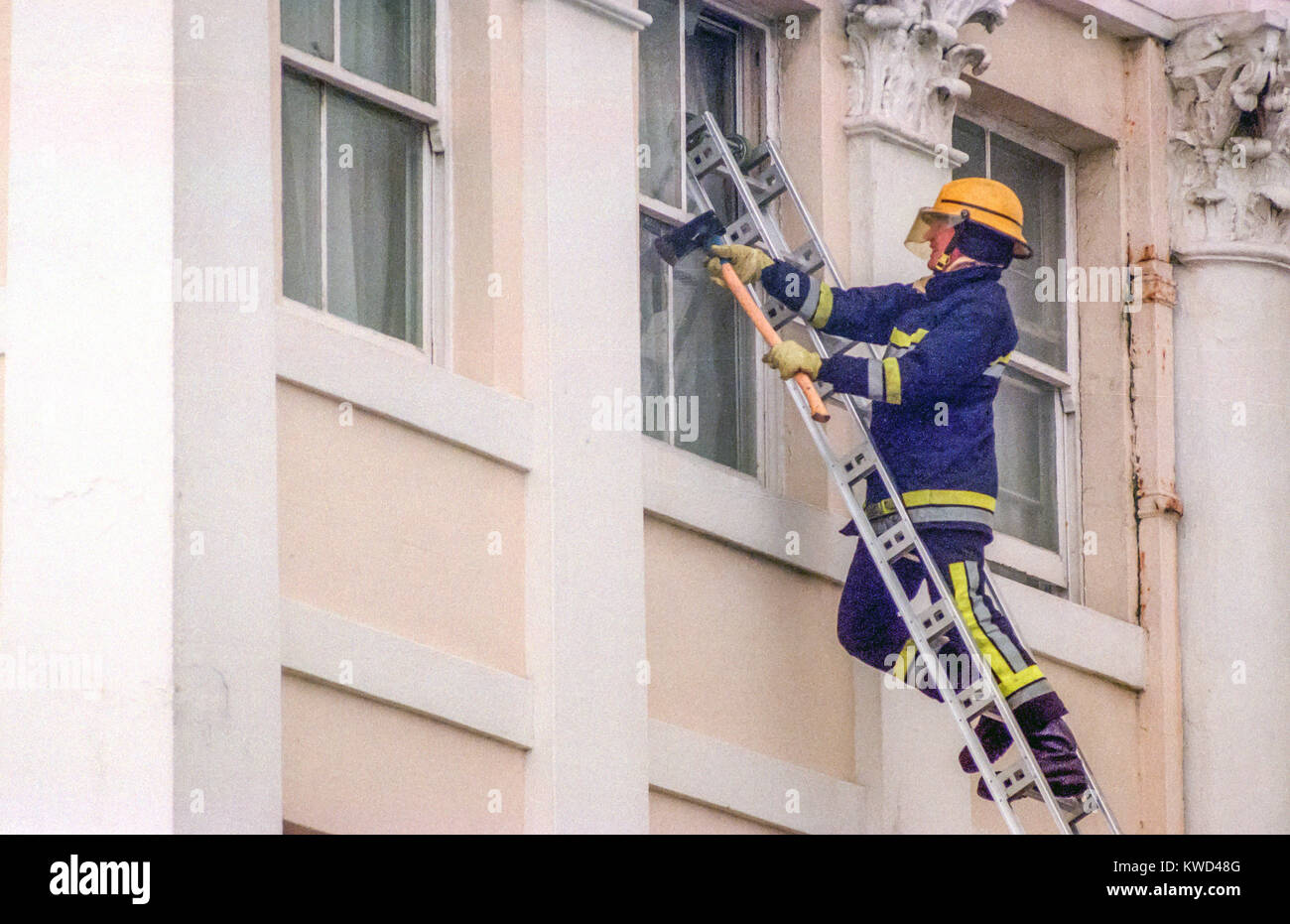 Brighton's Royal Albion Hotel suffering from heavy fire damage Stock