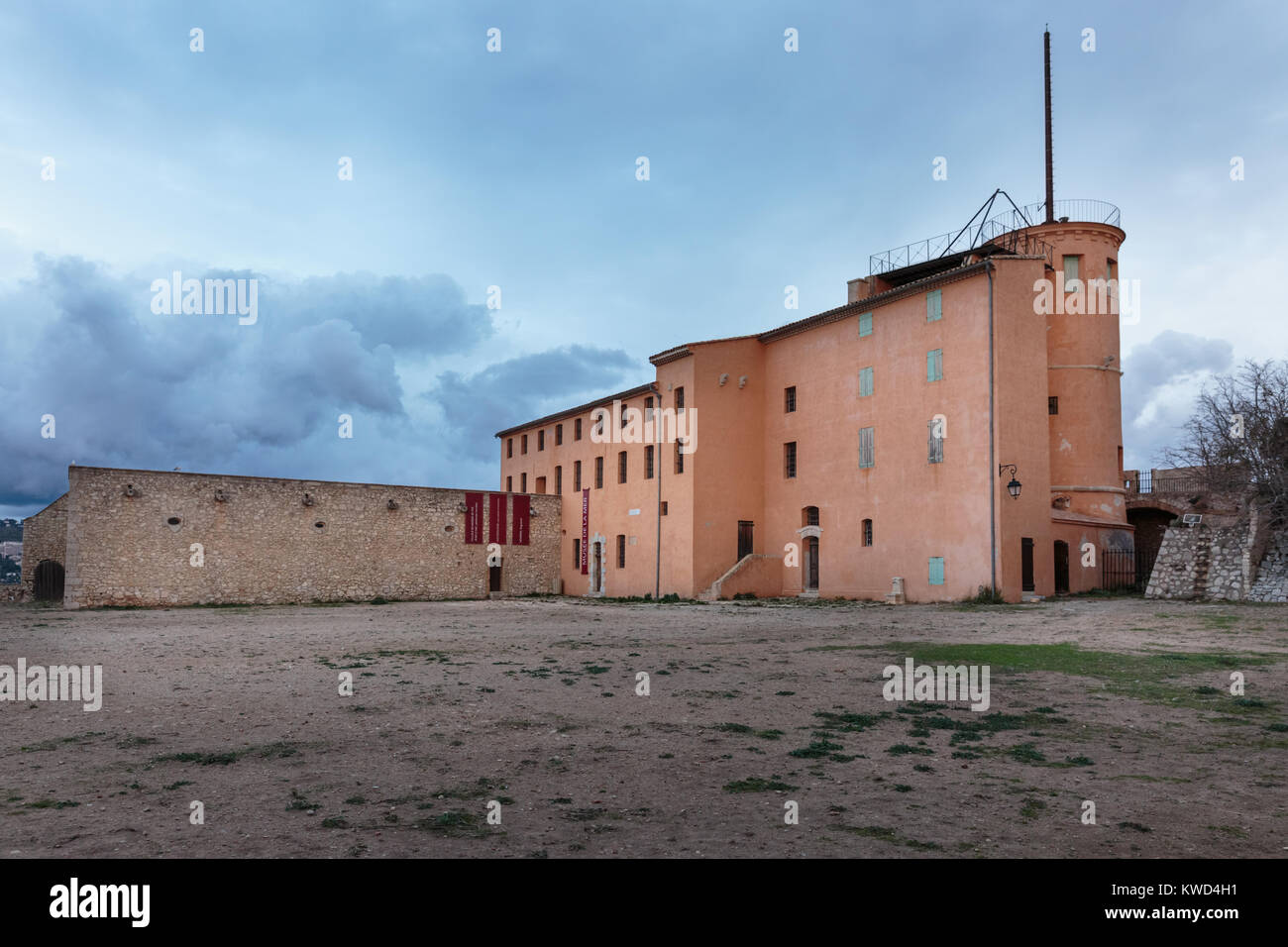 Musee de la Mer museum, and historic buildings at Fort Royal former barracks and prison, Île Sainte Marguerite, Cannes, Cote d'Azur, France Stock Photo