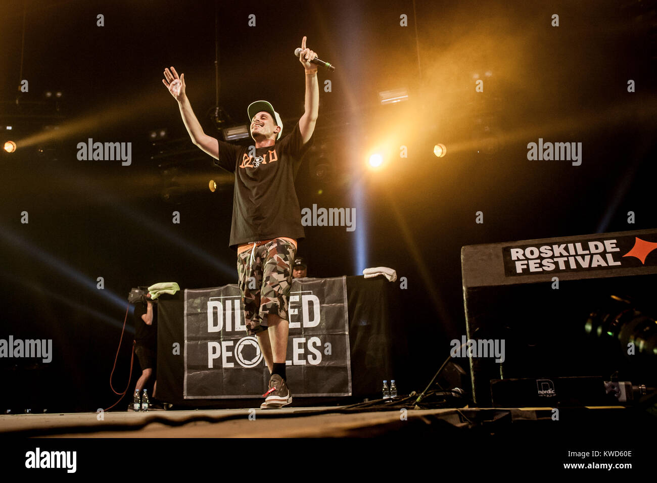 The American hip hop group Dilated Peoples performs a live concert at