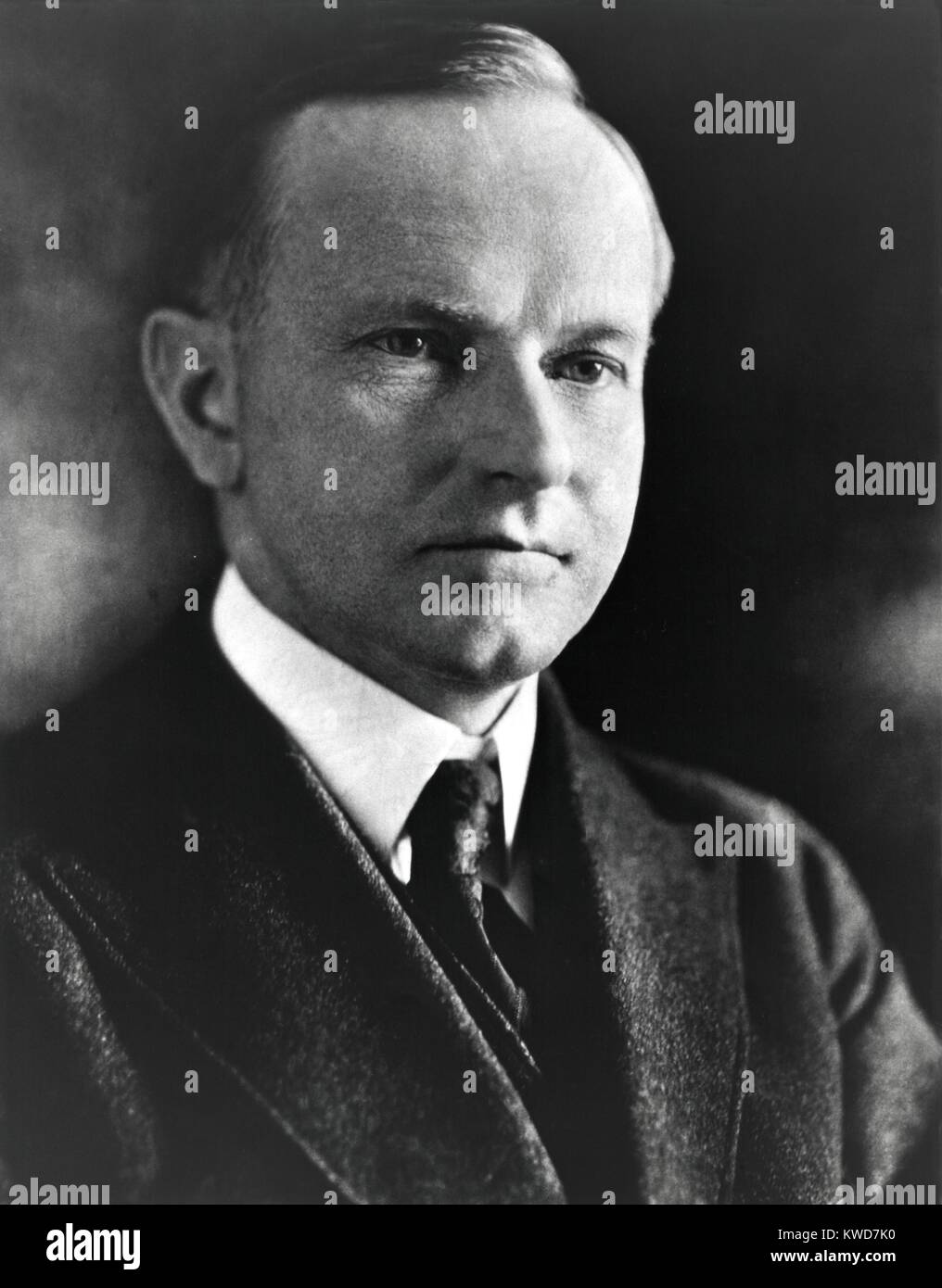 President Calvin Coolidge. Ca. 1923-1928. From 1907 to 1920, Coolidge worked his way up Massachusetts State politics to election as Governor in 1918. (BSLOC 2015 15 91) Stock Photo
