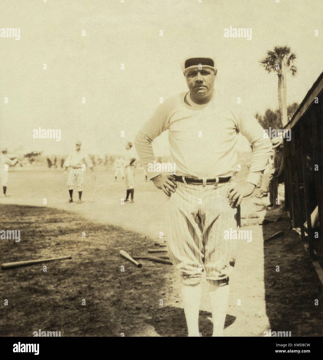 New York, Cooperstown, Baseball Hall of Fame. Solid wood hand carved  baseball hero statue of Babe Ruth Stock Photo - Alamy