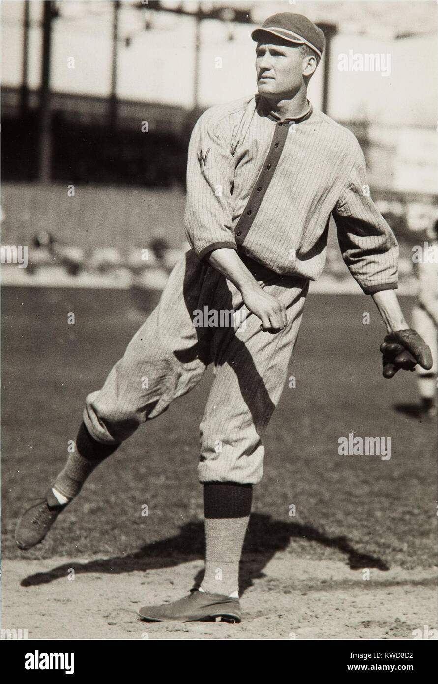 Washington Senators pitcher Walter Johnson ca. 1910-1919. Photo by Charles Conlon. (BSLOC 2015 17 34) Stock Photo