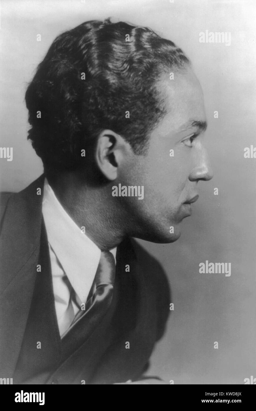 Langston Hughes, African American poet, novelist, playwright, and journalist, ca. 1930. (BSLOC 2015 16 141) Stock Photo