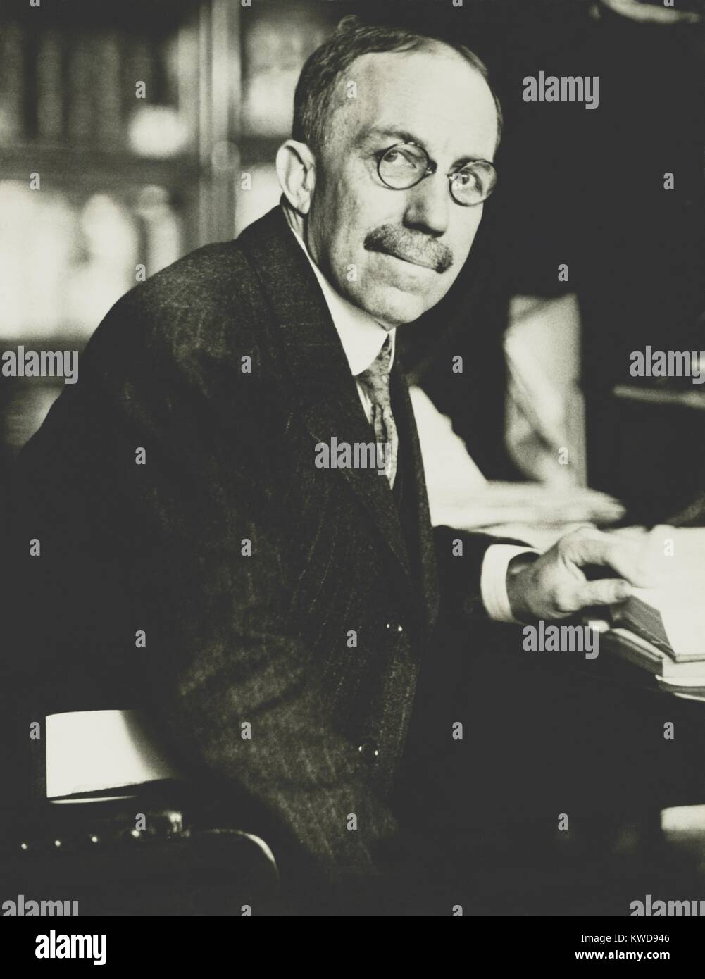 Wayne Bidwell Wheeler, General Counsel for Anti-Saloon League, Nov. 29, 1922. While Prohibition was desired by a minority of voters, Wheeler strategically moved 'Drys' of both political major parties to vote for candidates on the single issue of the anti- (BSLOC 2016 8 63) Stock Photo
