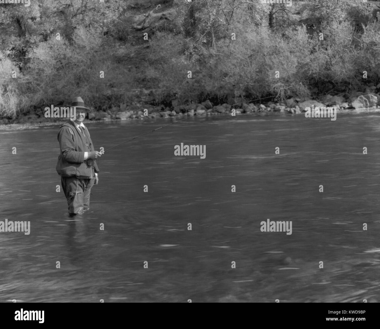Trout fly Black and White Stock Photos & Images - Alamy