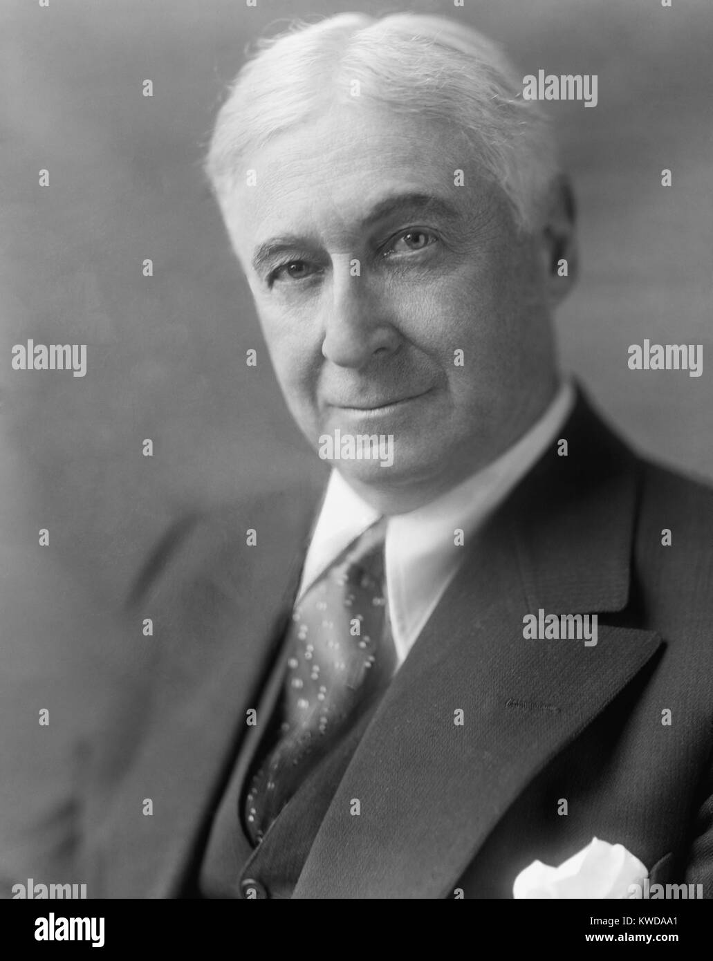 Bernard Baruch in the 1920s after he left Wall Street to become a public figure. He advised Presidents Wilson and Roosevelt during both World Wars (BSLOC_2016_8_14) Stock Photo