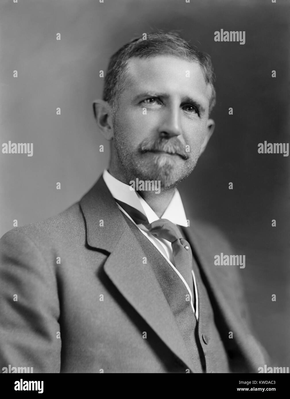 Roger Ward Babson was an American businessman, economist, business theorist and author, c. 1920. On Sept. 5, 1929, he predicted the Stock Market crash, 'Sooner or later a crash is coming, and it may be terrific' (BSLOC 2016 8 19) Stock Photo