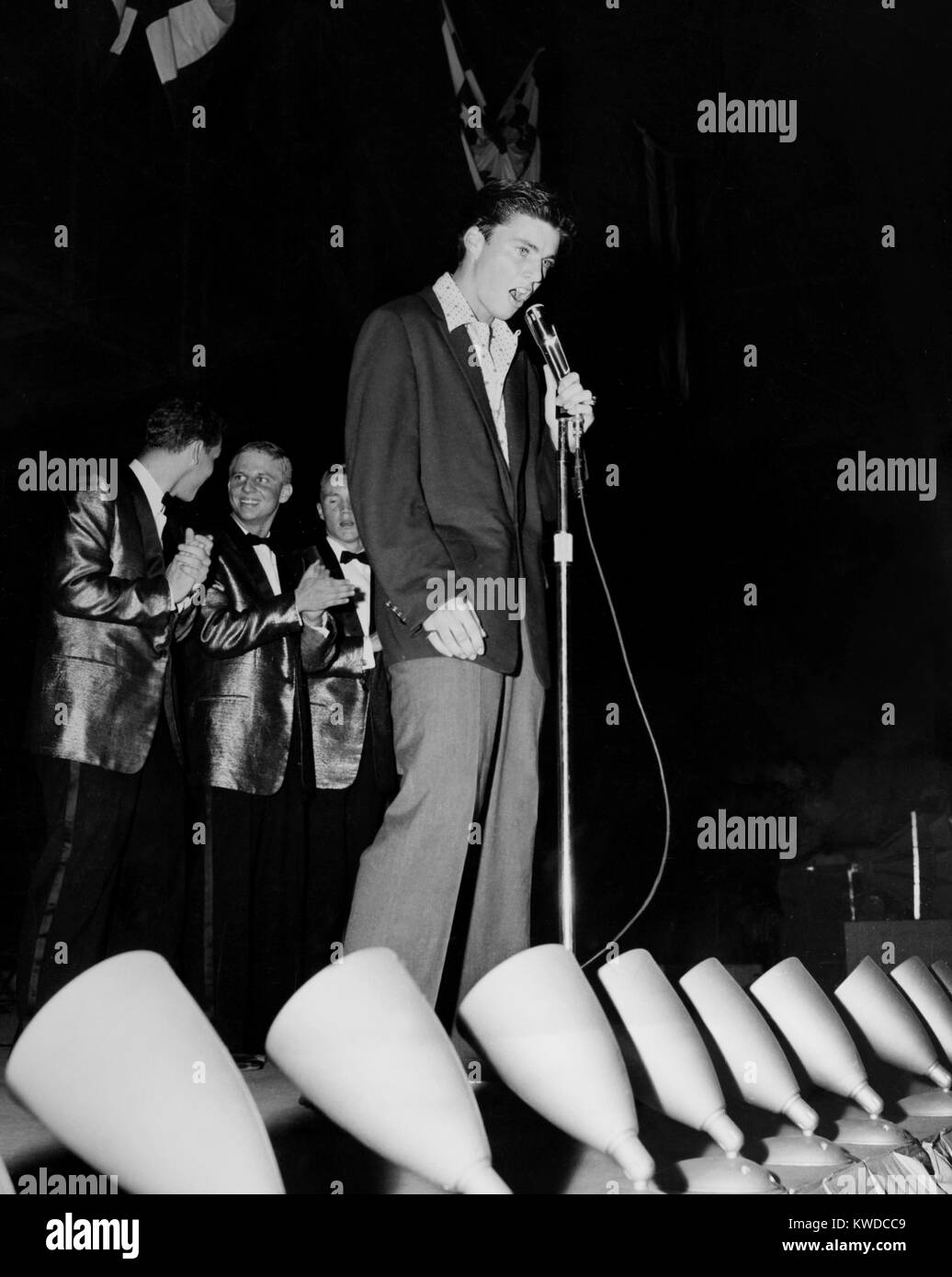 Ricky Nelson performing at the Ohio State Fair in Columbus, Ohio, 1957