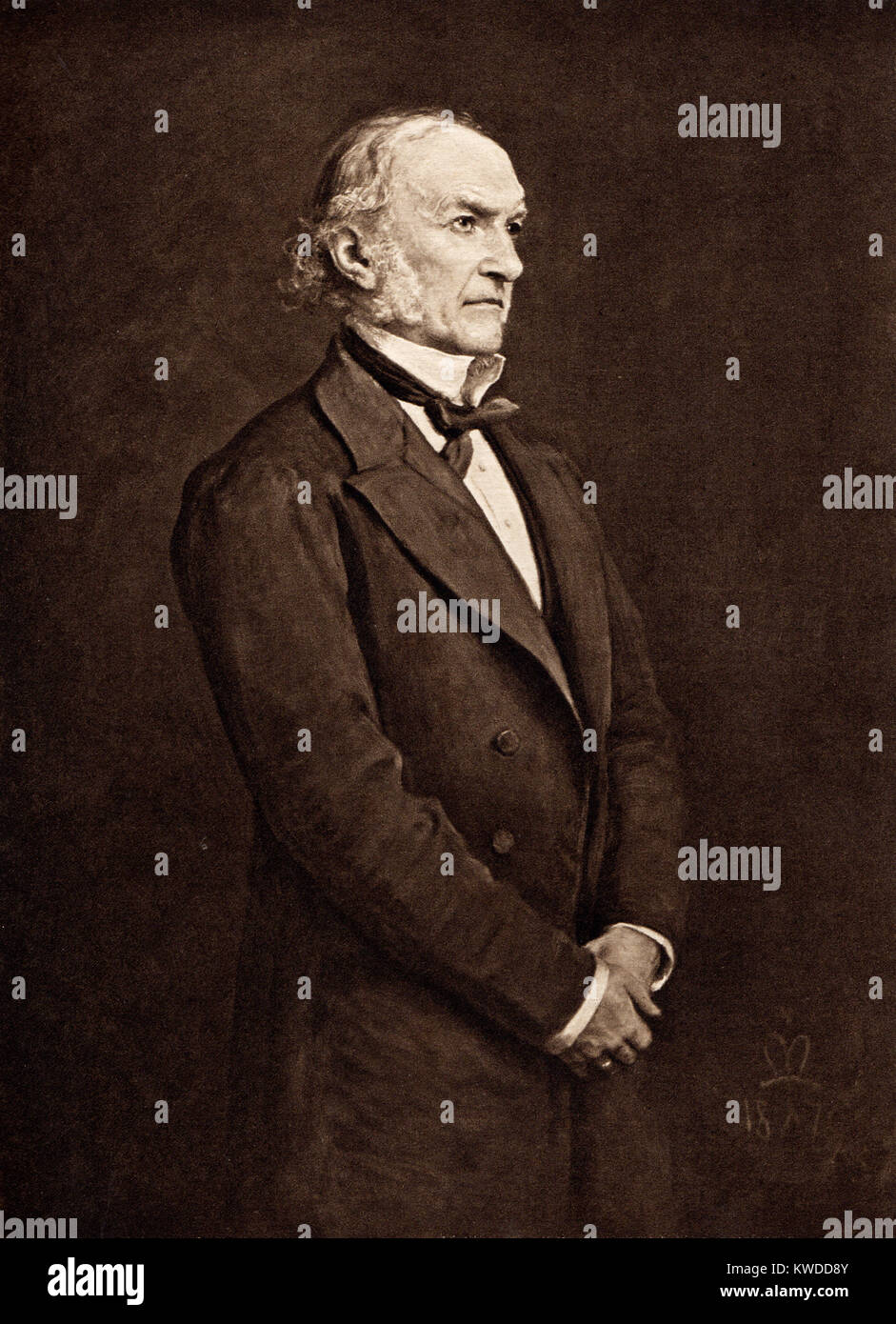 Portrait of The Right Honerable William Ewart Gladstone, MP, Prime Minister of the United Kingdom Stock Photo