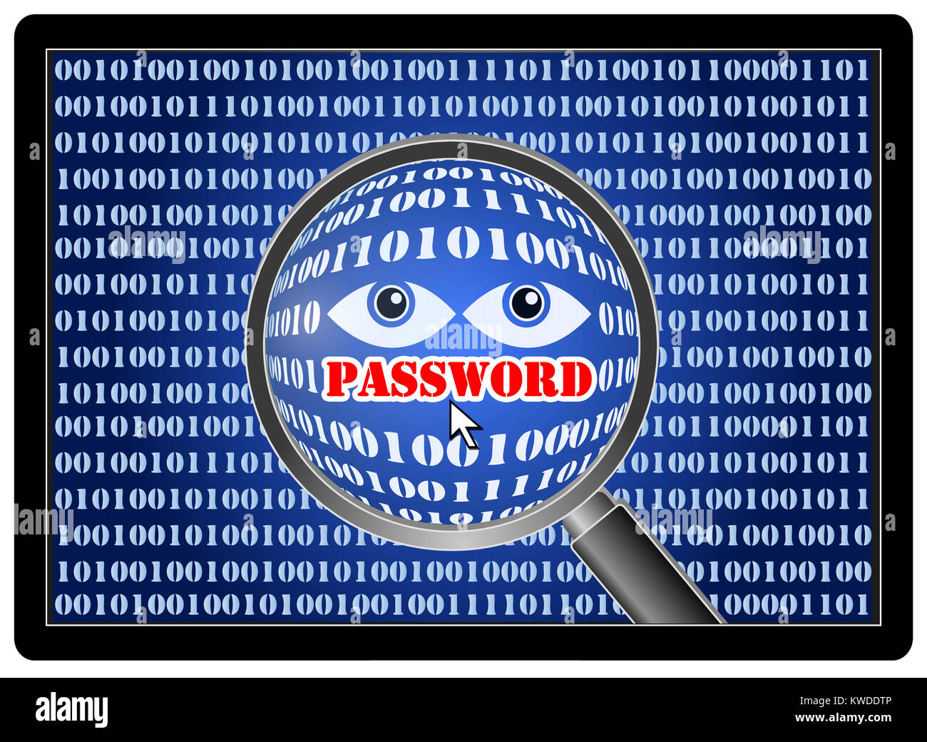 Software program to gain fraudulent access to confidential information like passwords Stock Photo