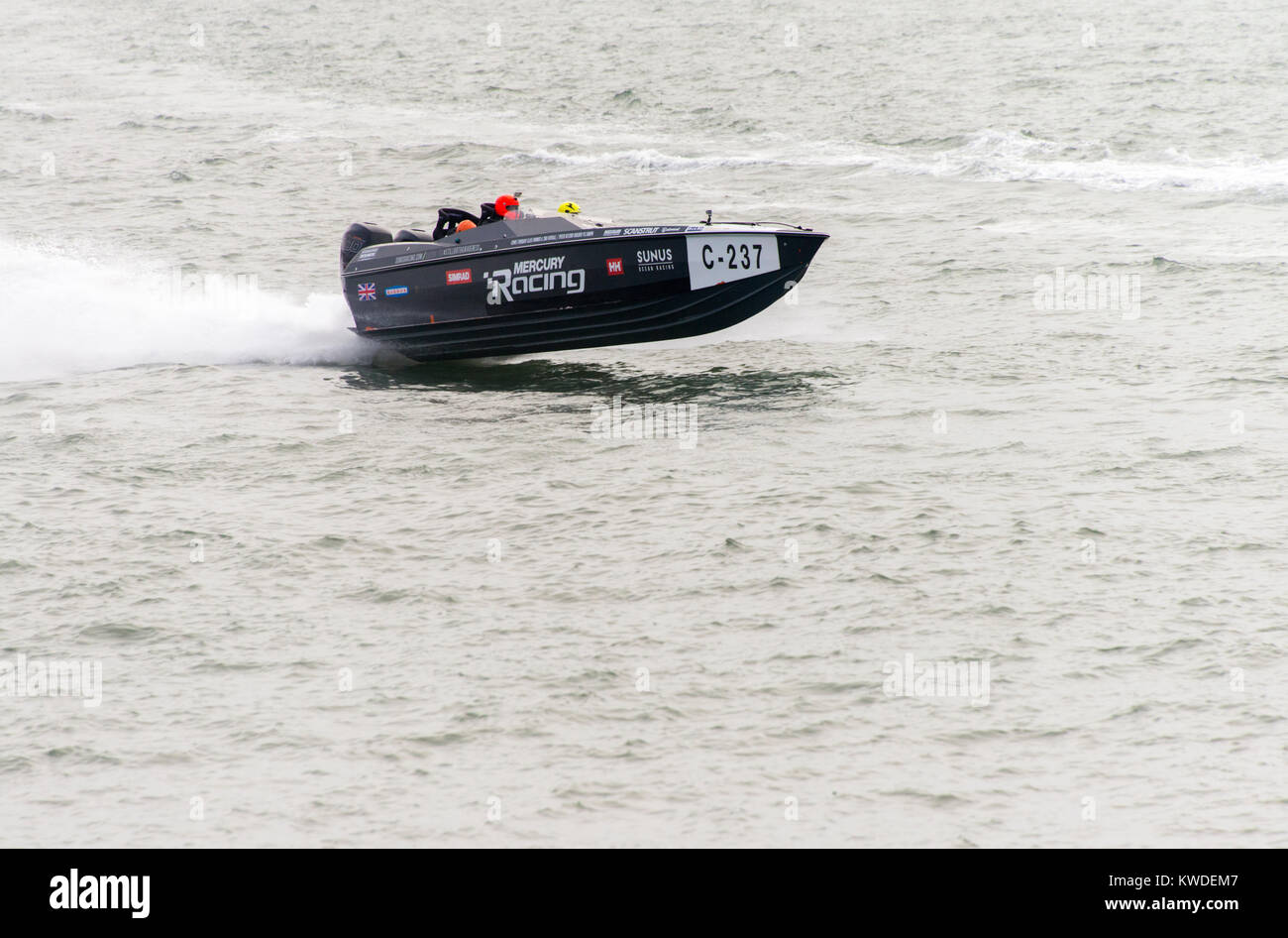 Power boat race Exmouth Devon Stock Photo