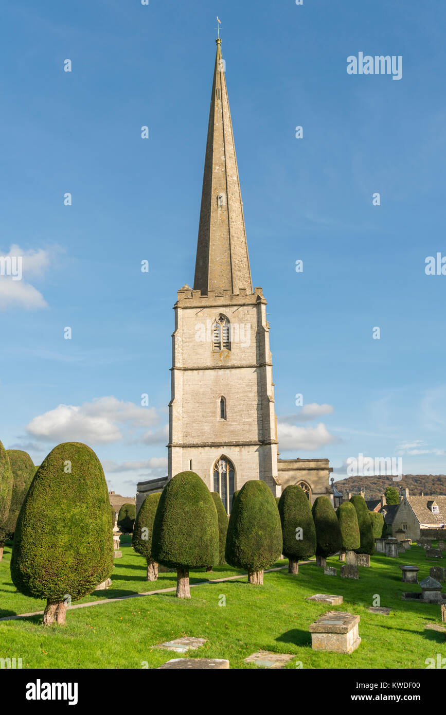 Parish Church of St Marys, Painswick, Gloucestershire, UK Stock Photo
