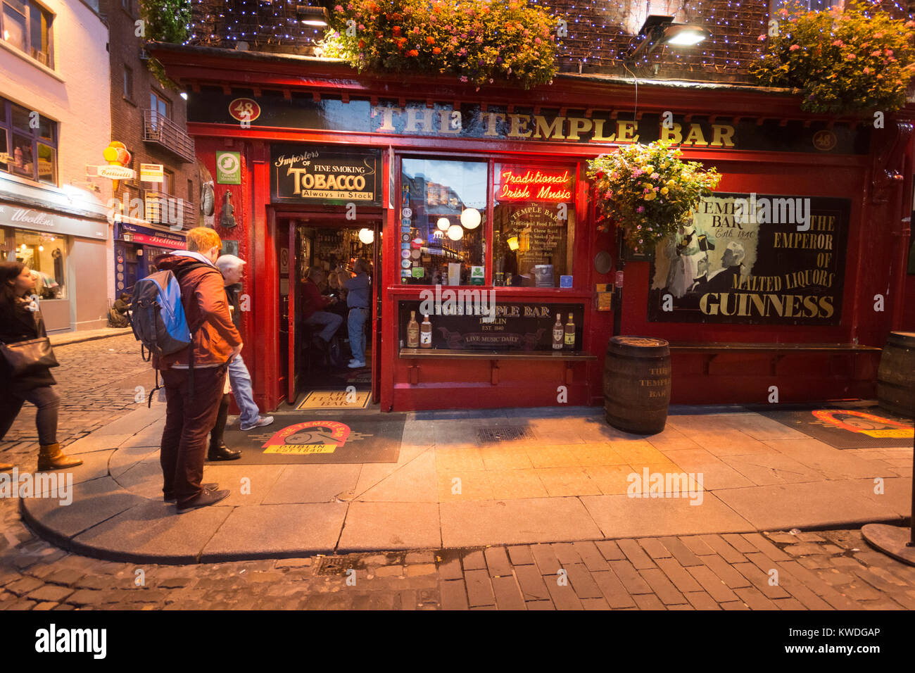 The Temple Bar pub, is the most famous Irish pub, created in 1840. It