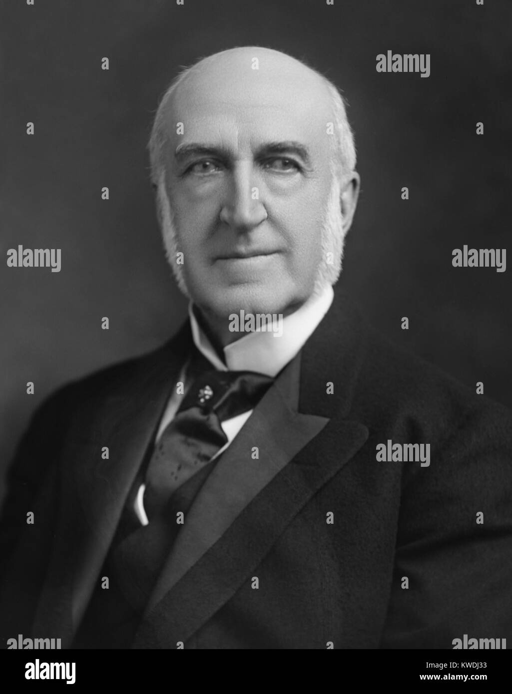 Senator Chauncey Depew, Republican from New York from 1899-1911. Before he was served as a conservative Senator, he was a corporate lawyer for the New York Central Railroad who served on several railroad boards of directors (BSLOC 2017 8 85) Stock Photo