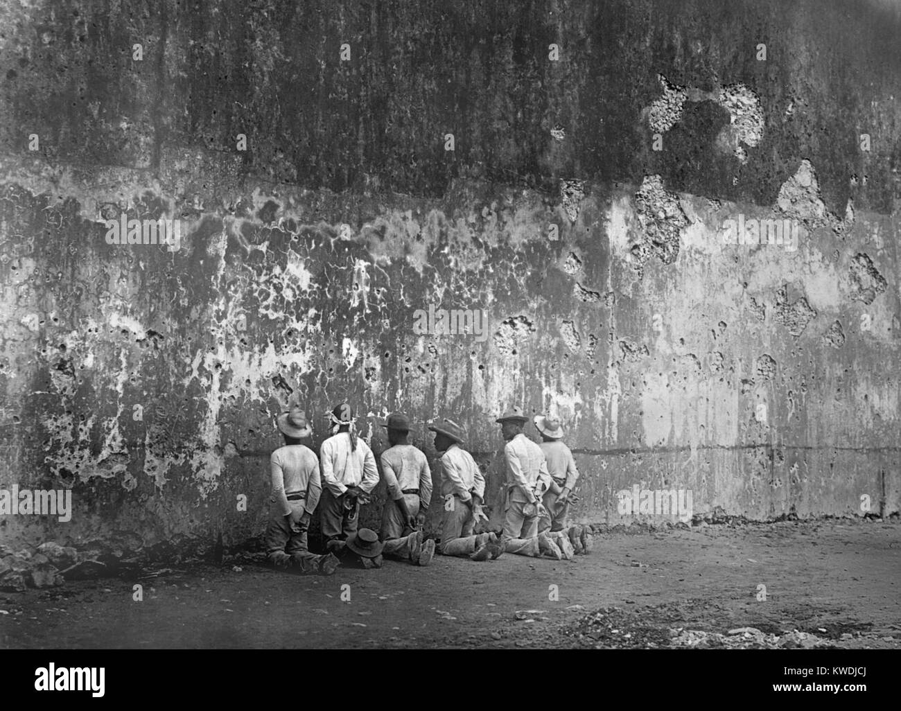 Execution scene at the arsenal in Santiago, Cuba. Photo taken by E.C. Rost of US Army, ca. 1899 (BSLOC 2017 10 5) Stock Photo