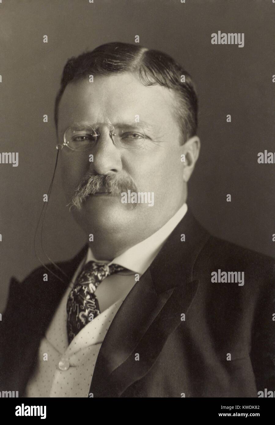 President Theodore Roosevelt, 1904 portrait by Pach Brothers of New York (BSLOC 2017 6 46) Stock Photo