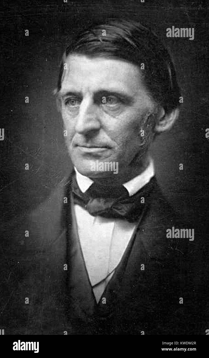 Ralph Waldo Emerson, American writer and poet Stock Photo